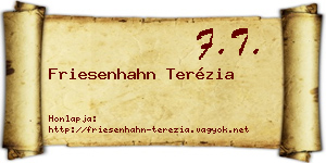 Friesenhahn Terézia névjegykártya