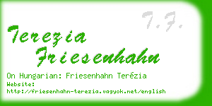 terezia friesenhahn business card